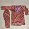 Aari Embroidery Husn Pheran Set in Wine Velvet
