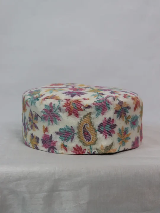 Qamaruddin Kashmiri White Premium Kani Cap