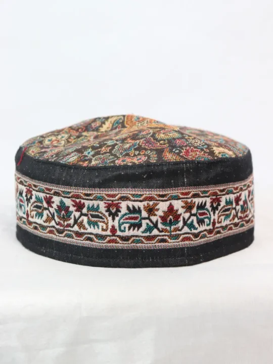 Hamidullah Premium Kashmiri Black Kani Cap