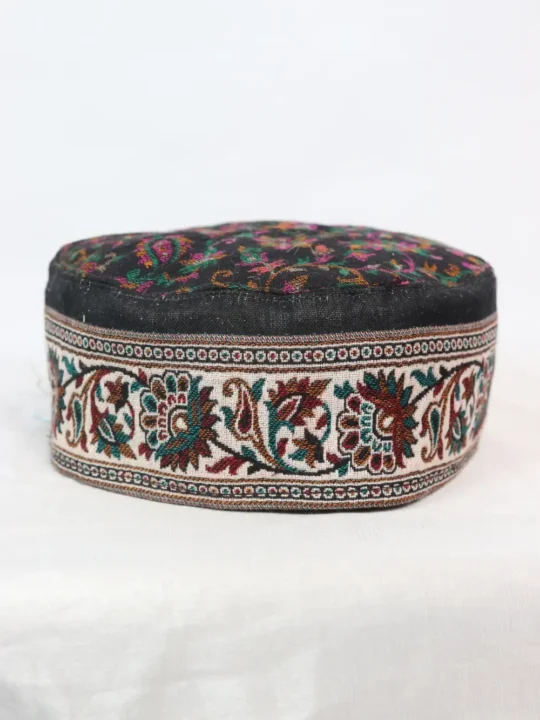 Murad Shah Black Kashmiri Premium Kani cap