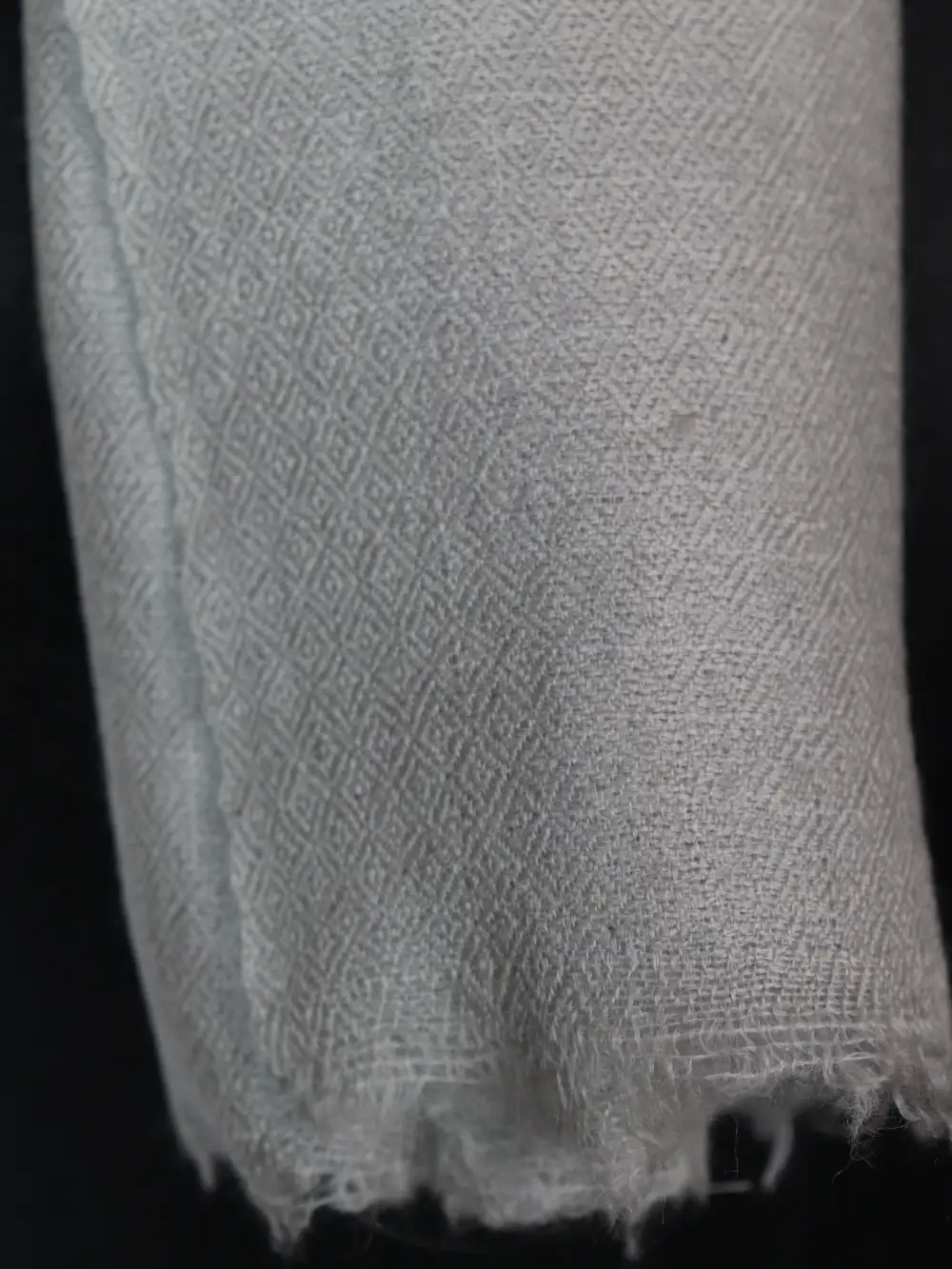 Leebah Pure Pashmina Light Grey Muffler for Ladies - Image 2