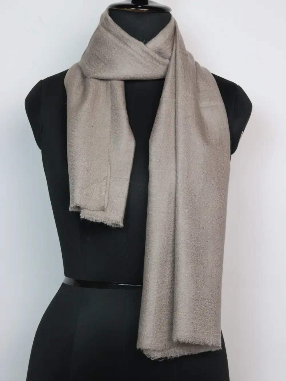 Womens Grey Chashme Bulbul Pure Pashmina Jameela Muffler