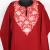 Mehnaz Maroon Aari Embroidery Raffal Wool Pheran