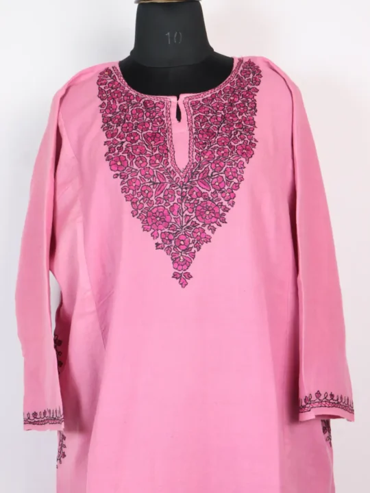 Gulnar Paper Machie & Hand Sozni Embroidery Raffal Wool Pheran
