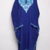 Kashmiri Blue Raffal Wool Pheran with Hand Aari Work and Paper Machie Sama