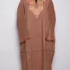 Beige Loose Raffal Wool Pheran with Hand Aari Work Maryam