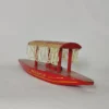 Red Kashmiri Floral Paper Machie Shikara