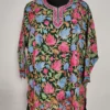 Dark Green Georgette Short Kurti Ruqaiya with Front Back Aari Work