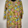 Georgette Mustard Short Kurti Inaya Chinar Front Back Aari Work