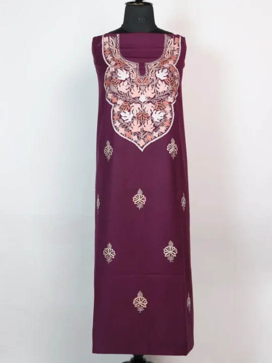 Nazakat 2pc Spun Purple Suit with Aari Embroidery