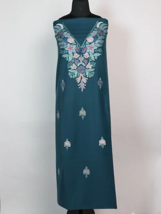 Hafizah Blue Spun 2pc Suit with Aari Work