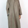 Grey Tweed Men Kashmiri Pheran Check Pattern