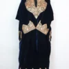 Designer Velvet Blue Pheran with Botte Tilla Work