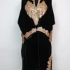 Velvet Mehnaz Black Luxurious Phiran with Bottle Tilla Work