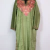Shadab Green Kashmiri Aari Work Pheran in Velvet
