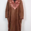 Brown Naaz Kashmiri Aari Work Pheran in Velvet