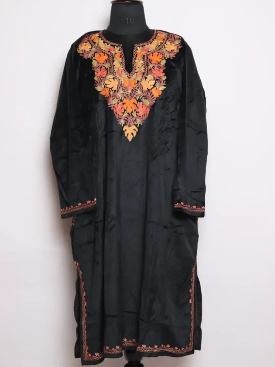 Velvet Aari Work Khubsurat Black Pheran