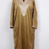 Beige Pheran in Velvet with Tilla Kadhai