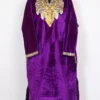 Zari Tilla Work Sumbul Pheran in Purple Velvet