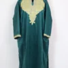 Hoorain Green Pheran in Velvet with Zari Tilla Embroidery