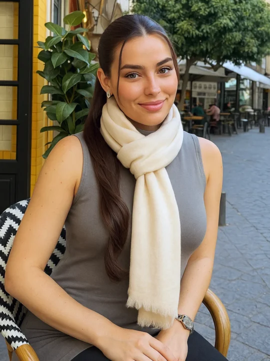 Chashme Bulbul Fawzia Pure Pashmina Muffler for Females