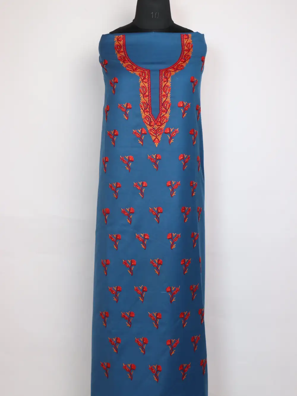 Booti Hand Aari Embroidery Blue Parveen 2pc Suit in Spun