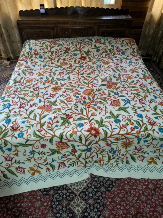 Khazer Bagh Hand Crewel Bed Cover