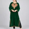 Dark Green Velvet Kashmiri Pheran with Tilla Work | Gyawun