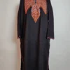 Black Cashmilon Wool Riffat Pheran with Sozni Embroidery