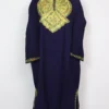 Rekhta Dark Blue Pheran in Cashmilon Wool with Aari Embroidery