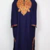 Pheran in Navy Blue Cashmilon Wool with Aari Work Rekhta