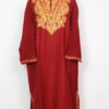 Maroon Pheran Cashmilon Wool with Aari Embroidery Rekhta