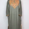 Rekhta Pheran Grey in Cashmilon Wool with Aari Embroidery