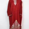 Maroon Pheran with Aari Work in Cashmilon Wool Rekhta