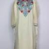 Cashmilon Cream Woolen Pheran with Aari Embroidery Jashn-e-Rekhta