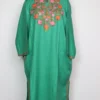 Aari Work Forest Green Pheran Jashn-e-Rekhta in Cashmilon Wool
