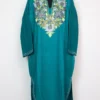 Aari Work Pheran Oceanic Blue Jashn-e-Rekhta in Cashmilon Wool