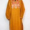Woolen Mustard Long Kurta Jashn-e-Rekhta in Cashmilon with Aari Work