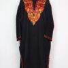Aliyah Black Cashmilon Wool Pheran with Aari Work