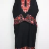 Black Aari Embroidery Pheran Zysha in Cashmilon Wool