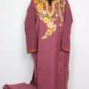 Light Purple Cashmilon Wool 2pc Pheran Set with Aayat Aari Embroidery