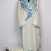 Samirah White Cashmilon Wool 2pc Pheran Set with Aari Embroidery
