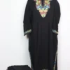 Naeem Black Cashmilon Wool 2pc Pheran Set with Aari Embroidery