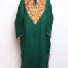 Jashn-e-Rekhta Green Cashmilon Pheran with Aari Embroidery