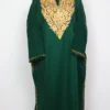 Cashmilon Dark Green Jashn-e-Rekhta Dark Green Pheran with Aari Embroidery