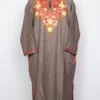 Cashmilon Wool Beige Pheran with Aari Embroidery Jashn-e-Rekhta