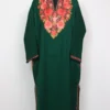 Dark Green Cashmilon Wool Pheran with Jashn-e-Rekhta Aari Embroidery