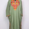 Pastel Green Cashmilon Wool Pheran with Jashn-e-Rekhta Aari Embroidery