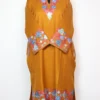 Cashmilon Wool Rustic Orange Rang-e-Rekhta Pheran with Aari Embroidery