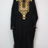 Dastan-e-Rekhta Black Cashmilon Wool Blue Pheran with Aari Embroidery